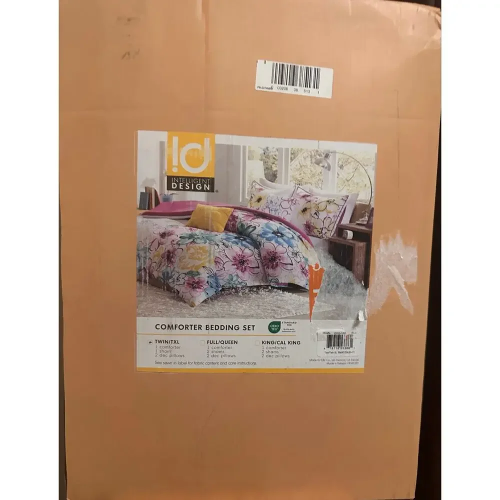 Intelligent Design Ashley Antimicrobial Floral Comforter Set